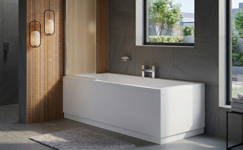 1700mm Straight Bath Front Panel Modern Replacement with Optional End Panel