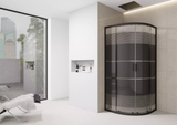 Quadrant Shower Enclosure Black Print Slimline Stone Tray 700 800 900 - Black Frame