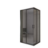 Corner Shower Enclosure Black Tint Sliding Doors Walk-In Cubicle 700mm 800mm 900mm