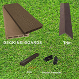 1 Square Meter Composite Decking Set Boards, Edging & Fixings Included