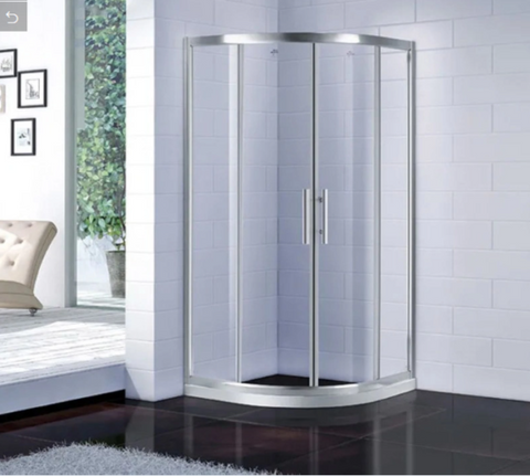 Quadrant Shower Enclosure 700 800 900 Black or Chrome Walk In Corner Cubicle