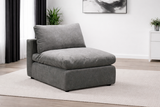 Grey Modular Scandinavian Sofa 1, 2 or 3 Seater | Linen Fabric | Left/Right Corner & Ottoman