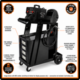 Heavy Duty 4 Drawer Welding Cart Trolley Steel Welder Stand With Gas Cylinder Rack