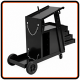 Heavy Duty 4 Drawer Welding Cart Trolley Steel Welder Stand With Gas Cylinder Rack