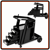 Heavy Duty 4 Drawer Welding Cart Trolley Steel Welder Stand With Gas Cylinder Rack