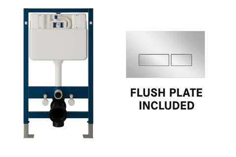 Wall Hung Concealed Cistern With Optional Flush Button