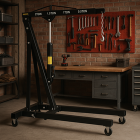 Engine Hoist 2 Ton Professional Folding Engine Crane Mechanics  Lift