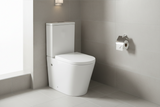Bathroom Toilet WC Unit Pan Soft Close Seat White Gloss Close-Coupled