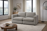 Beige Modular Scandinavian Sofa 1, 2 or 3 Seater | Linen Fabric | Left/Right Corner & Ottoman