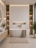 1000mm x 2.4m Waterproof Shower Wall Panels 10mm Wet Wall Bathroom Cladding