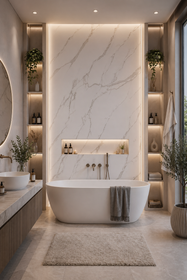 1000mm x 2.4m Waterproof Shower Wall Panels 10mm Wet Wall Bathroom Cladding
