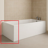 Modern Bathroom Single & Double Ended Straight Bath Gloss White Acrylic Bathtub