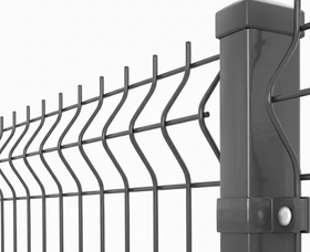 1.8m High V Mesh Security Fence - Powder Coated Grey, Anti-Climb, Easy Installation