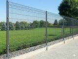 1.8m High V Mesh Security Fence - Powder Coated Grey, Anti-Climb, Easy Installation