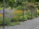 1.8m High V Mesh Security Fence - Powder Coated Grey, Anti-Climb, Easy Installation