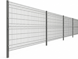 1.8m High V Mesh Security Fence - Powder Coated Grey, Anti-Climb, Easy Installation