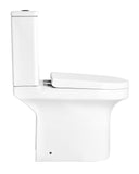 Leigh Rimless Close Coupled Toilet with Soft Close Seat - Short Projection