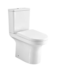 Leigh Rimless Close Coupled Toilet with Soft Close Seat - Short Projection