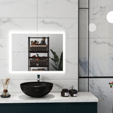 Luxury LED Bathroom Mirror with Anti-Foggi Demister, Touch Sensor, and Illuminated Wall Lights