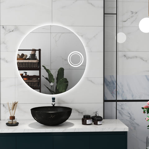 Luxury LED Bathroom Mirror with Anti-Foggi Demister, Touch Sensor, and Illuminated Wall Lights