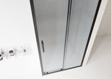Tinted Grey Sliding Shower Door with Black Frame – 6mm Quick‑Release Rollers On Door for Easy Clean