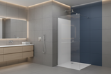Walk In Enclosure Shower Screen or Flipper Wet Room 8mm Easy Clean Glass Chrome