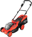 Cordless Lawn Mower 40v Lithium-Ion Fast Charger Battery 43cm cutting DpT With batteries and charger