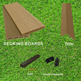 1 Square Meter Composite Decking Set Boards, Edging & Fixings Included
