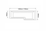L‑Shaped Bath 1500/1700mm – Left or Right Hand – Optional Front & End Panels