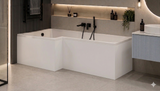 L‑Shaped Bath Front Panel 1700mm Modern Gloss White, Grey or Silver