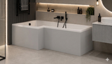 L‑Shaped Bath Front Panel 1700mm Modern Gloss White, Grey or Silver