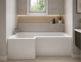 L‑Shaped Bath 1500/1700mm – Left or Right Hand – 6mm Acrylic CE Certified
