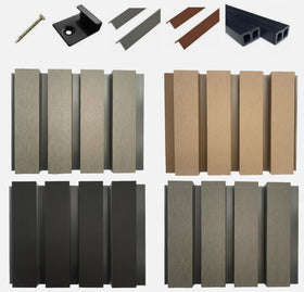 Square Slatted Composite Cladding Plastic Exterior -