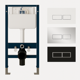 Wall Hung Concealed Cistern With Optional Flush Button