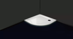 Quadrant White Stone Shower Tray for shower Enclosure Slimline Heavy FREE WASTE