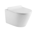 Wall Hung Toilet Rimless DPT Pan, Seat & 1.12m Concealed Cistern Frame WC Plate