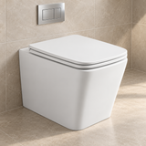 Rimless Back to Wall Toilet with Soft Close Seat & Dual Flush Concealed Cistern