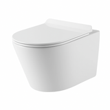 Rimless Back to Wall Toilet with Soft Close Seat & Dual Flush Concealed Cistern