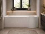 P‑Shaped Bath 1500/1700mm Left or Right – With Front & End Panels + Optional Screens