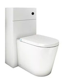 Handleless Bathroom High Gloss White Floor Standing Vanity Unit Sink Cabinet White Basin Storage Furniture Door Toilet