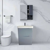 Bathroom Vanity Unit Sink Cabinet Grey Basin Storage Furniture Door Toilet