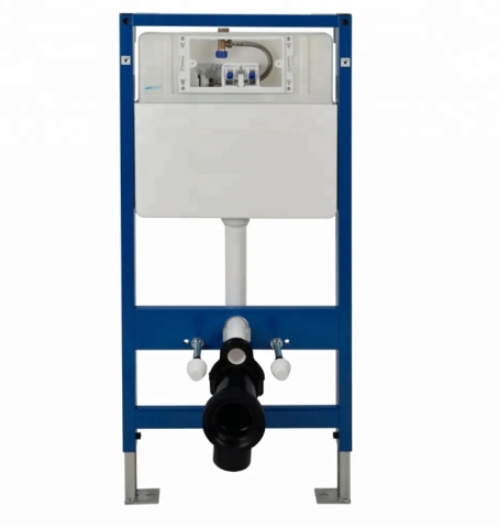 Wall Hung Toilet Rimless DPT Pan, Seat & 1.12m Concealed Cistern Frame WC Plate