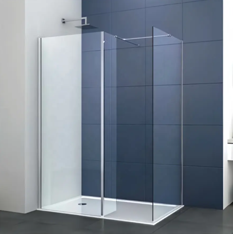 Walk In Enclosure Shower Screen or Flipper Wet Room 8mm Easy Clean Glass Chrome
