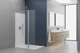 Walk In Enclosure Shower Screen or Flipper Wet Room 8mm Easy Clean Glass Chrome