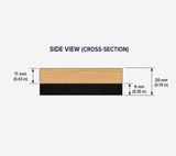 Acoustic 3D Timber Oak Slatted Wall Panel - 2400x600 - Natural Decor