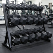 Dumbbells Rubber Encased Weights Sets, Hexagonal Dumbbell Gym Pairs