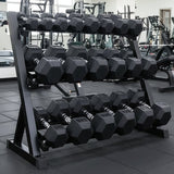 Dumbbells Rubber Encased Weights Sets, Hexagonal Dumbbell Gym Pairs