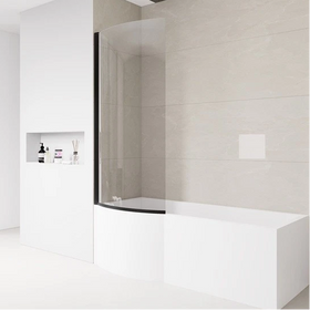 P‑Shaped Bath 1500/1700mm Left or Right – With Front & End Panels + Optional Screens