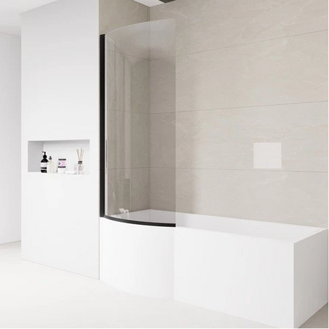P‑Shaped Bath 1500/1700mm Left or Right – With Front & End Panels + Optional Screens