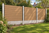 Brown Composite Fence System Strong Boards and Aluminum Components